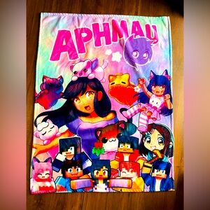 Aphmau Throw lap Blanket Sherpa fleece anime 3’x4’